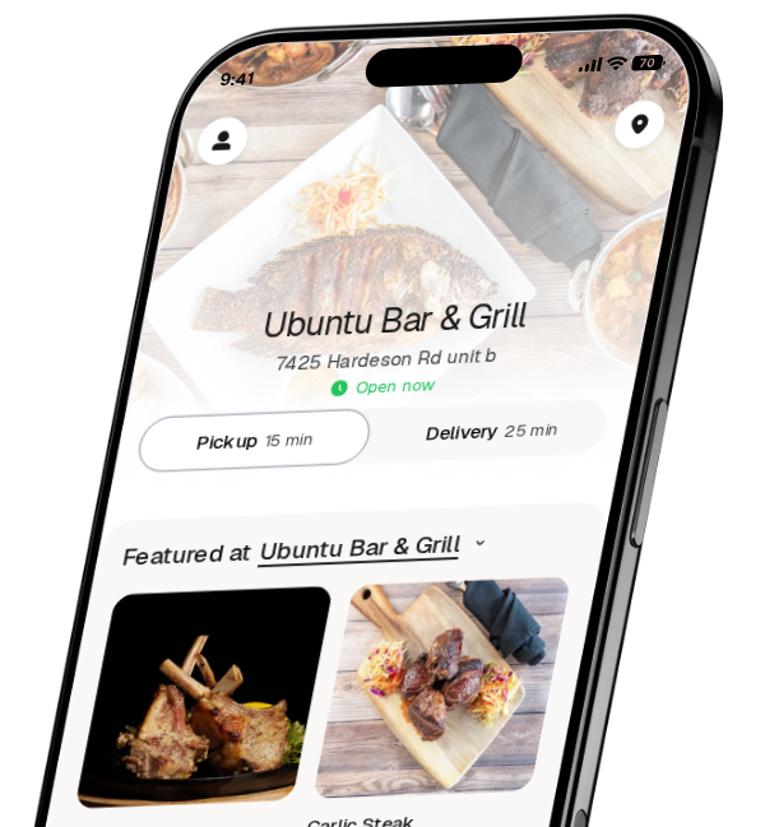 Ubuntu Bar & Grill app preview